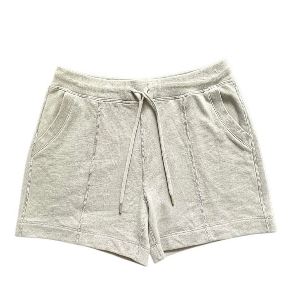 Workshop Sz S Gray Cotton Shorts Elastic Tie Waist Deep Pockets | NWT